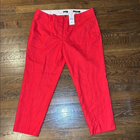 J. Crew Women's Red Skimmer CityFit Pants. NWT - Picture 1 of 7